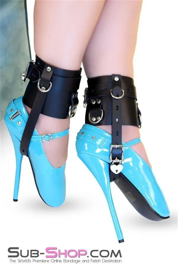 6790A      Stiletto Prisoner Wide Locking Shoe Cuffs