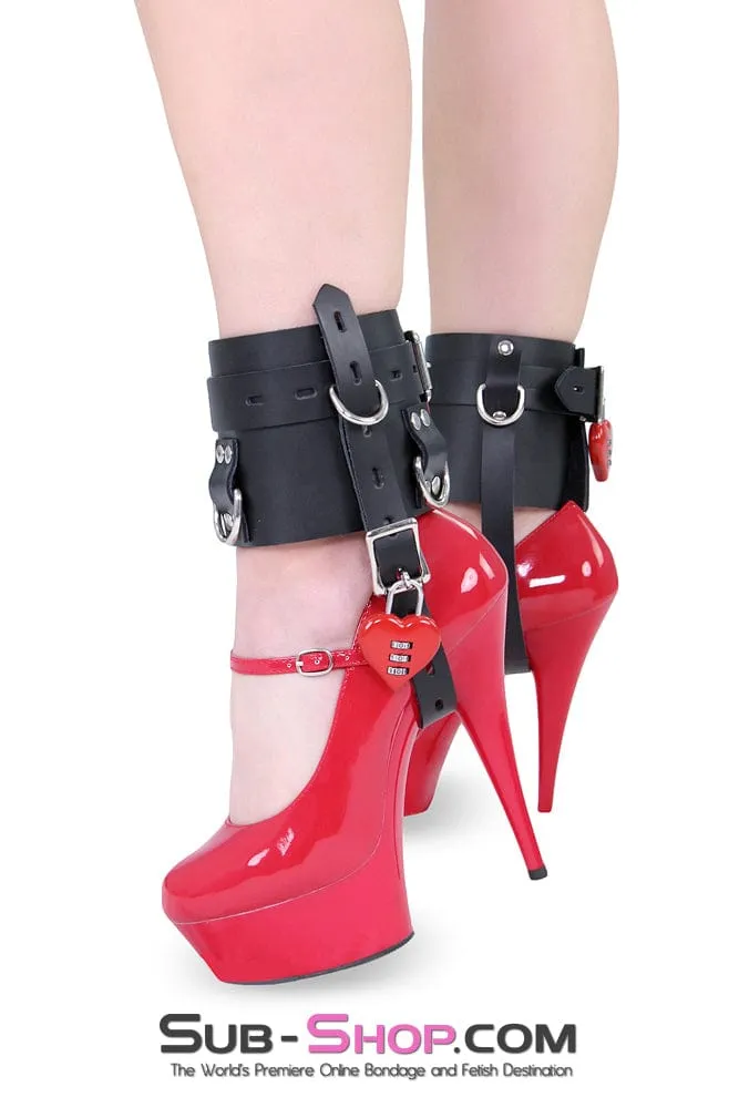 6790A      Stiletto Prisoner Wide Locking Shoe Cuffs