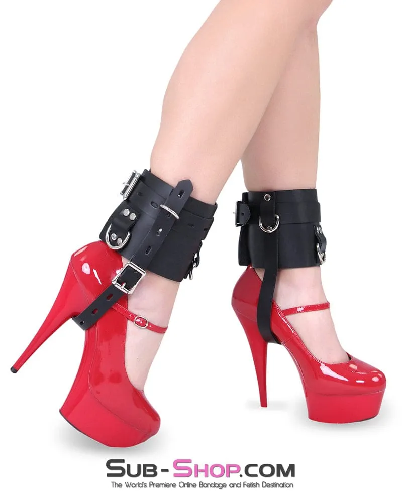 6790A      Stiletto Prisoner Wide Locking Shoe Cuffs