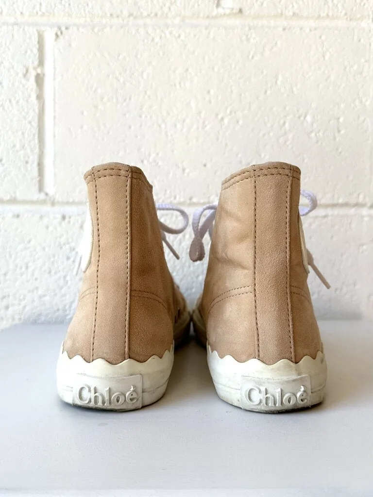 Chloe suede high top sneakers