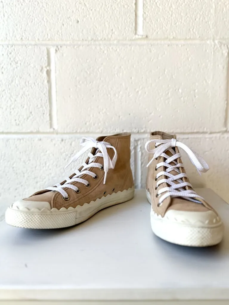 Chloe suede high top sneakers