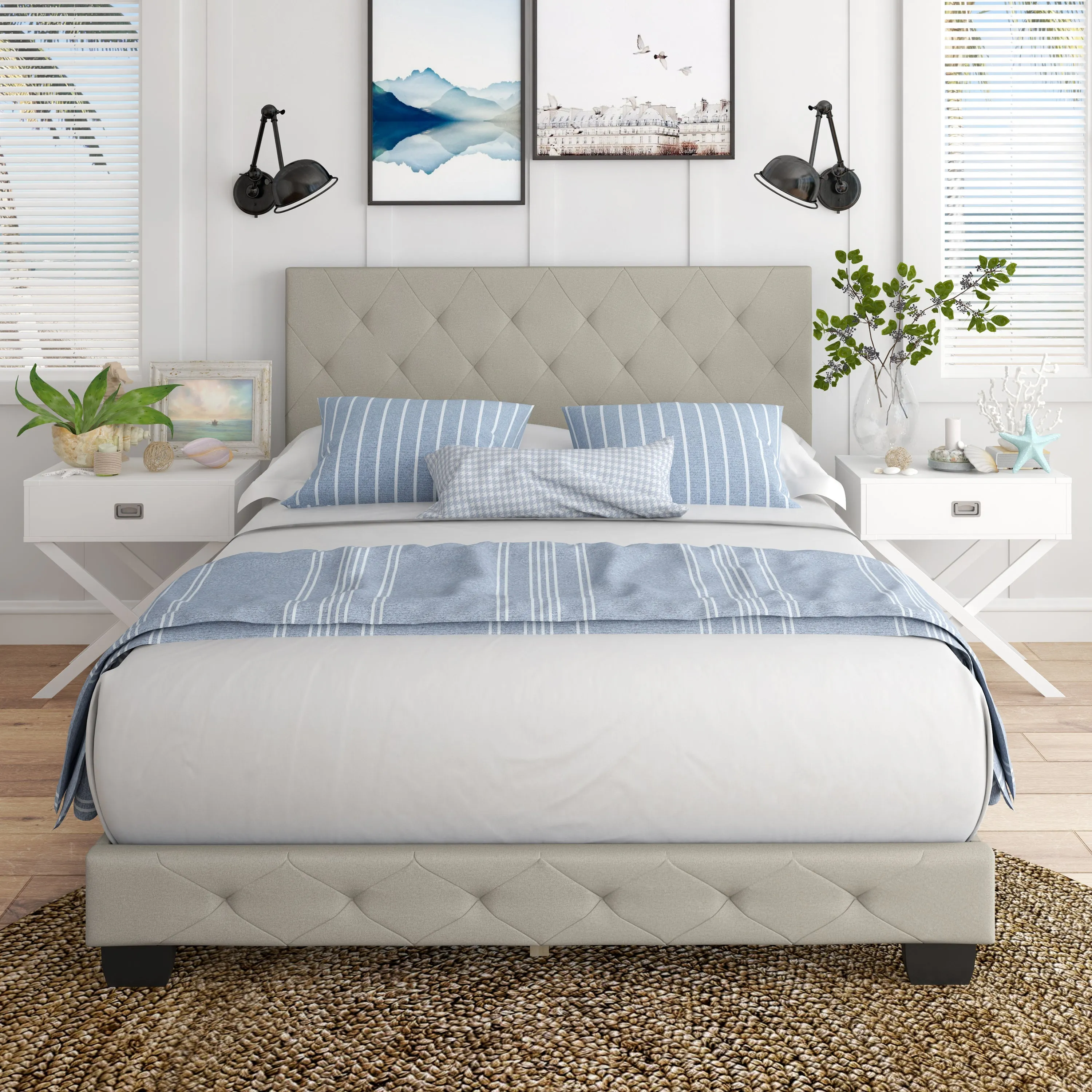 Chloe Upholstered Platform Bed