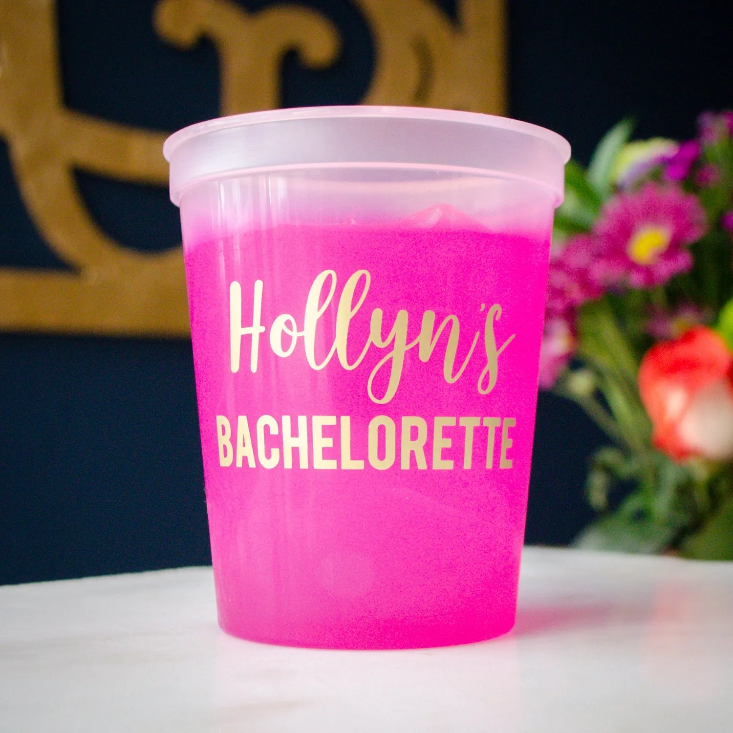 Custom Destination Bachelorette Color Changing Cups