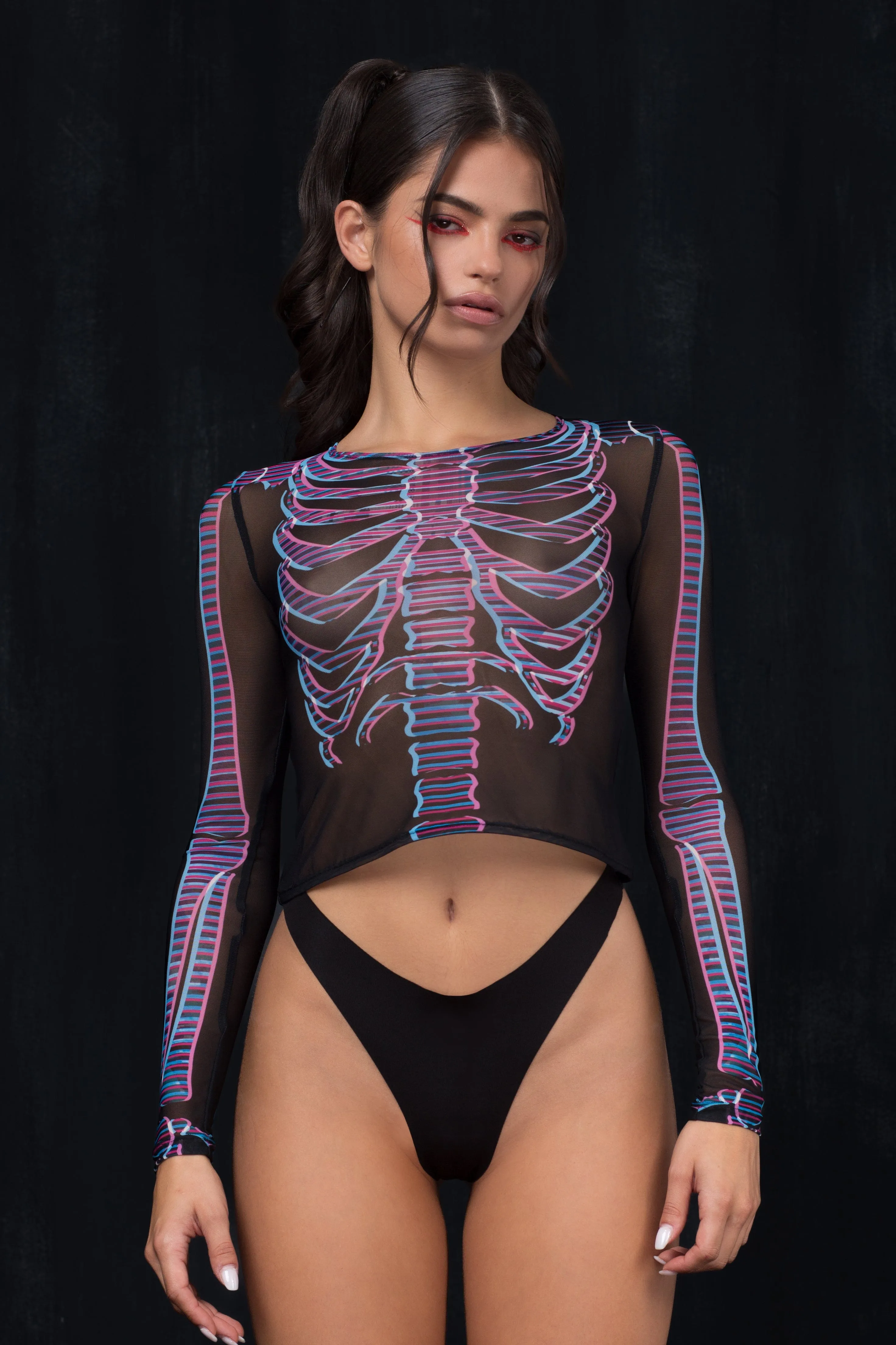 Digital Bone Mesh Top