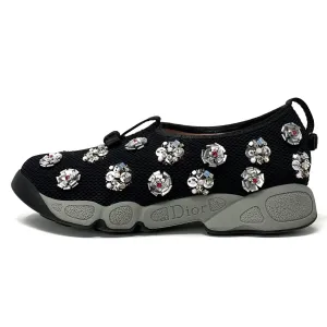 Dior Black Mesh Fusion Embellish Sneakers 35.5