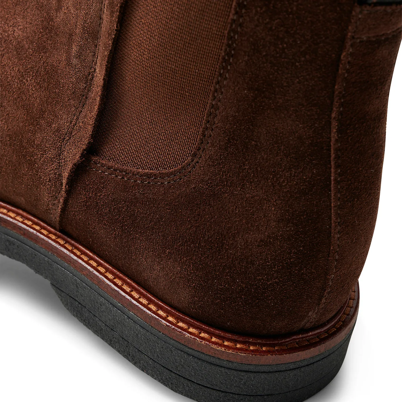 Kip chelsea boot suede - CHOCOLATE