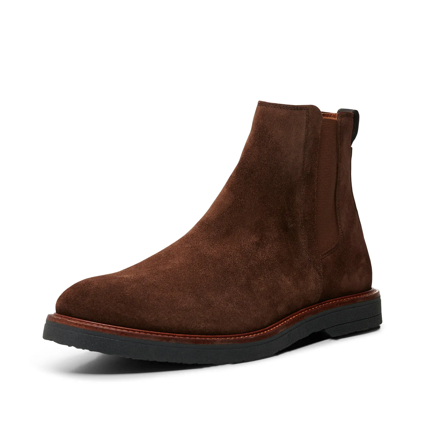 Kip chelsea boot suede - CHOCOLATE