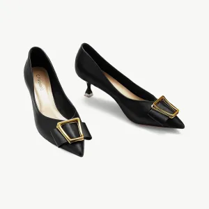 Metal Tie Pumps (Olivia) Black