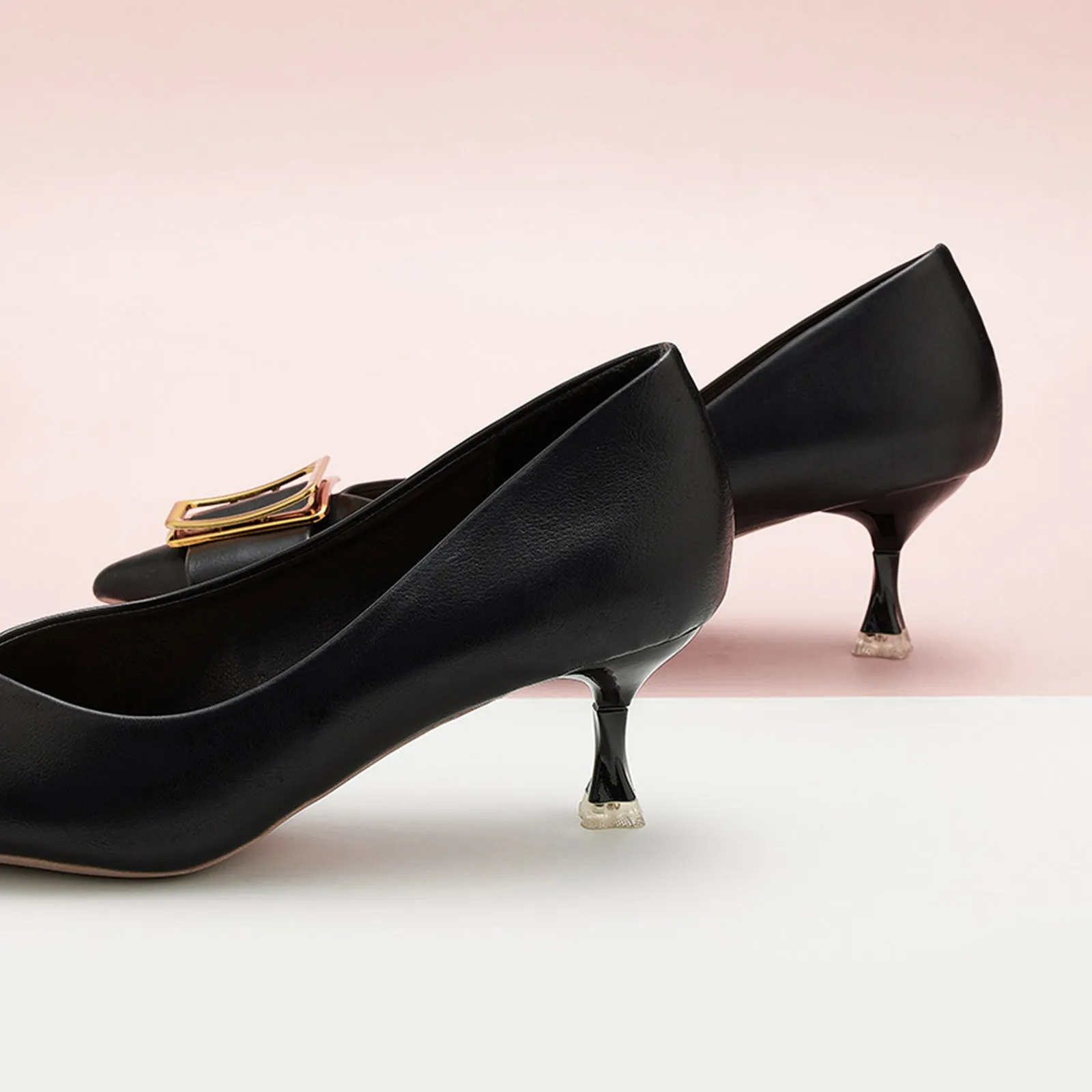 Metal Tie Pumps (Olivia) Black