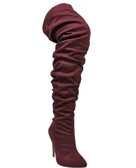 MODESTY OXBLOOD THIGH HIGH