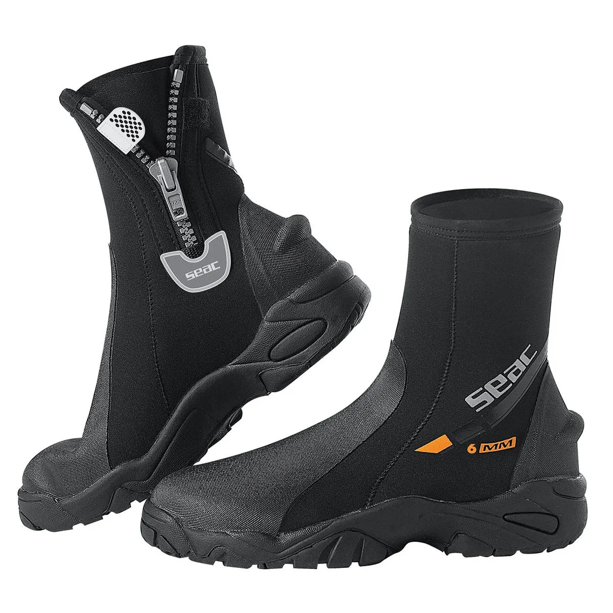 Open Box Seac 6mm Neoprene Pro HD Wetsuit Boots with Side Zipper, Size: Small