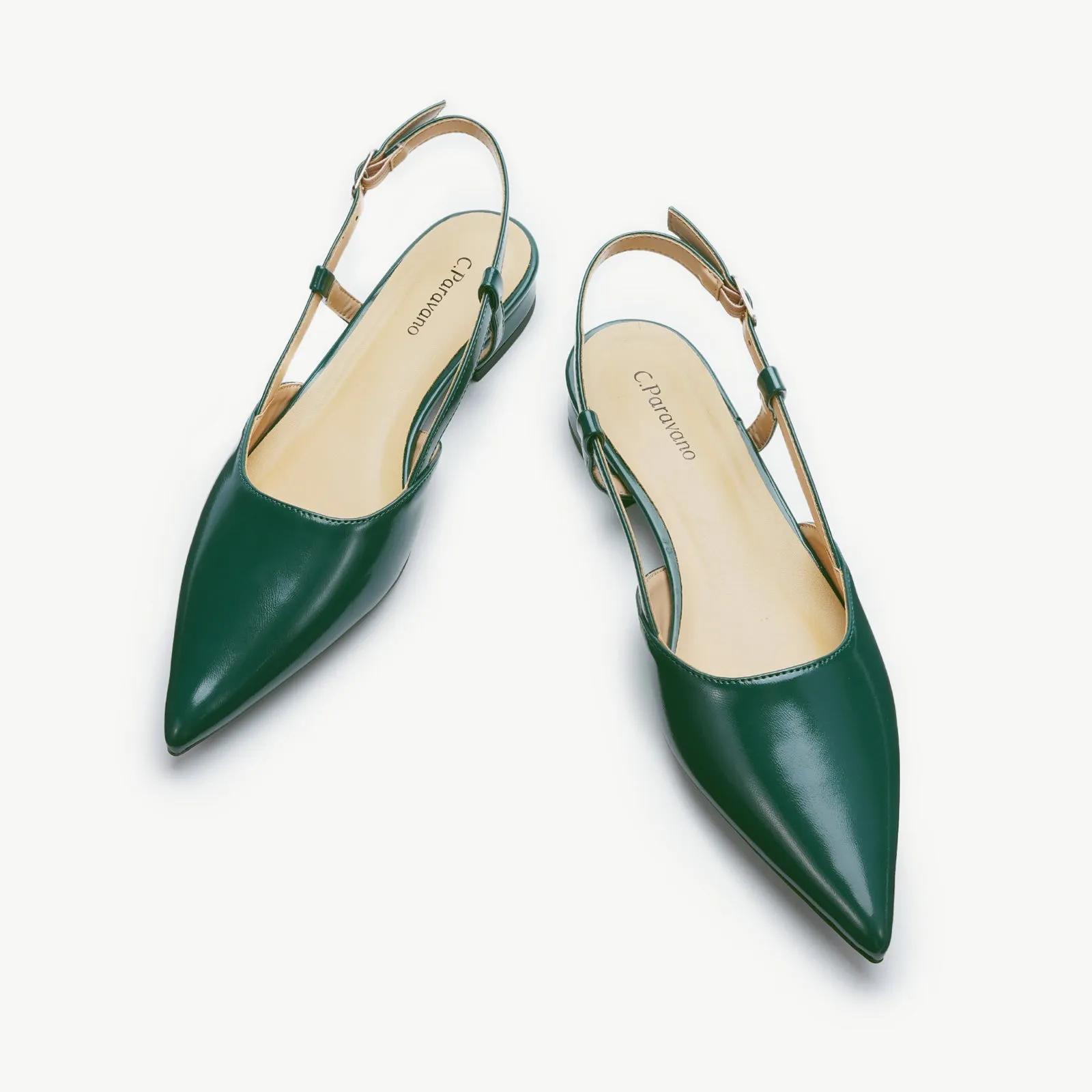 Sleek Pointed Toe Chic Slingback Flats