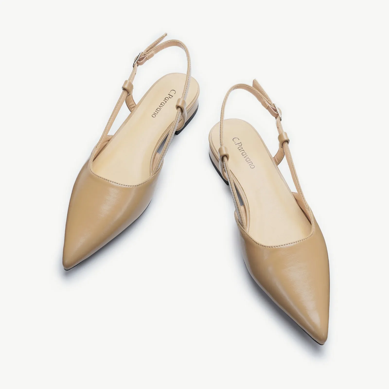 Sleek Pointed Toe Chic Slingback Flats