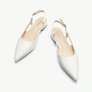 Sleek Pointed Toe Chic Slingback Flats