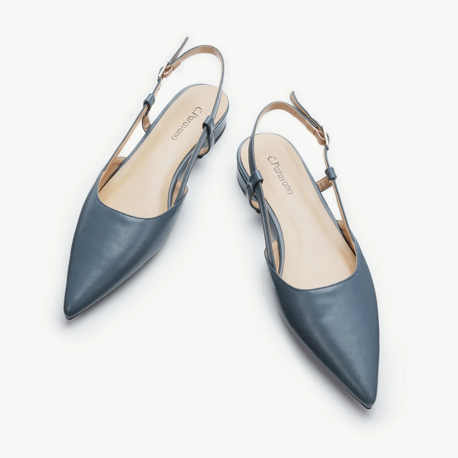 Sleek Pointed Toe Chic Slingback Flats