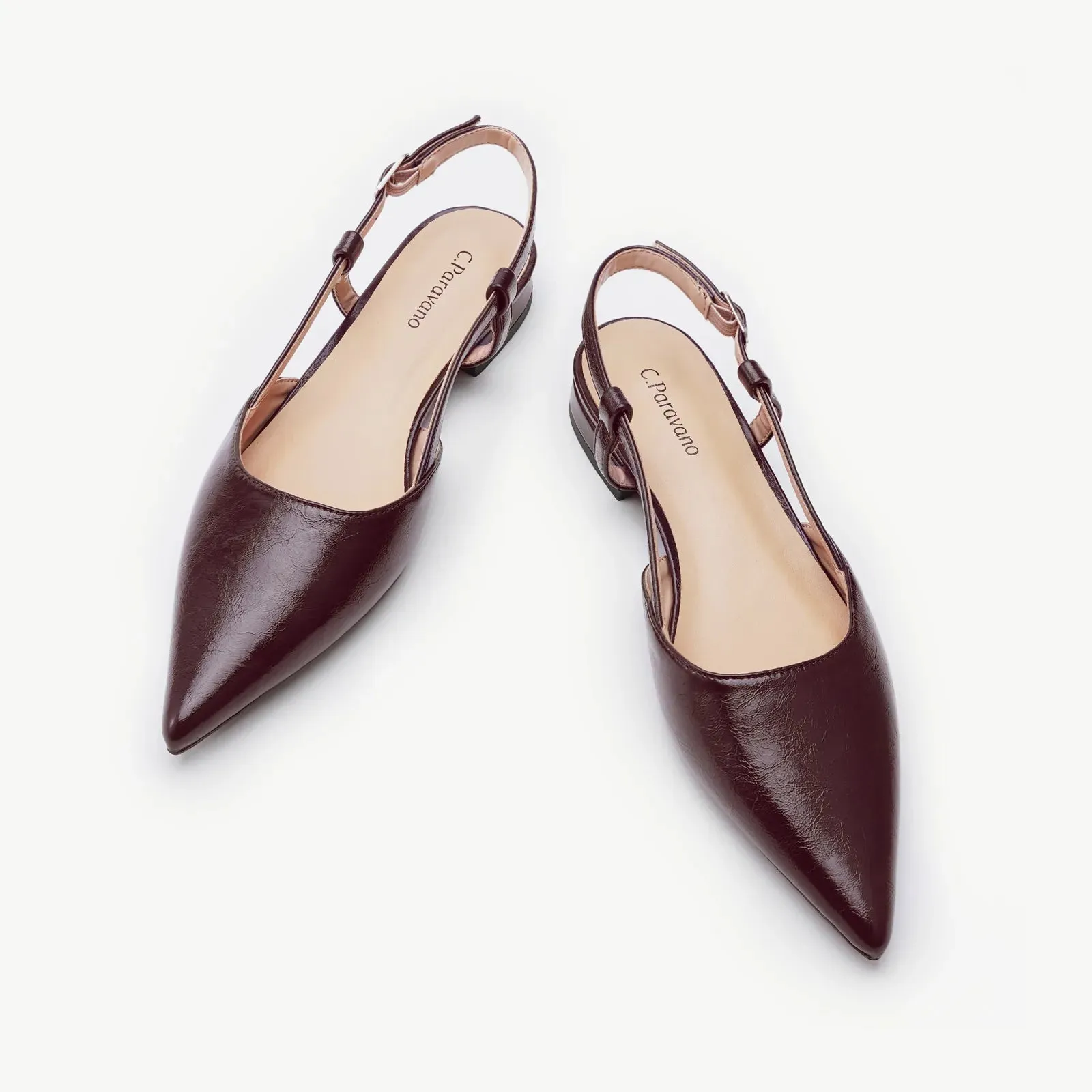 Sleek Pointed Toe Chic Slingback Flats