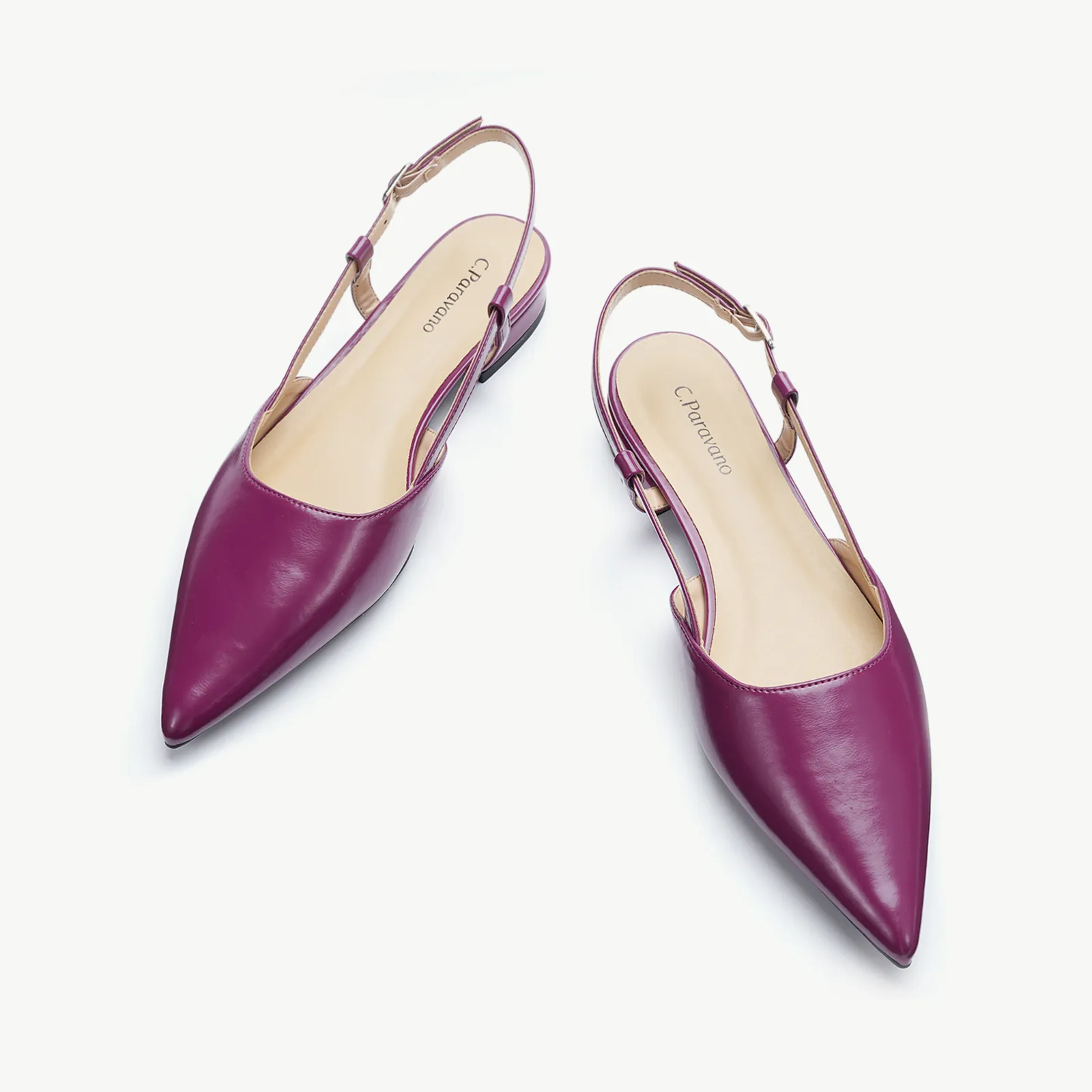 Sleek Pointed Toe Chic Slingback Flats