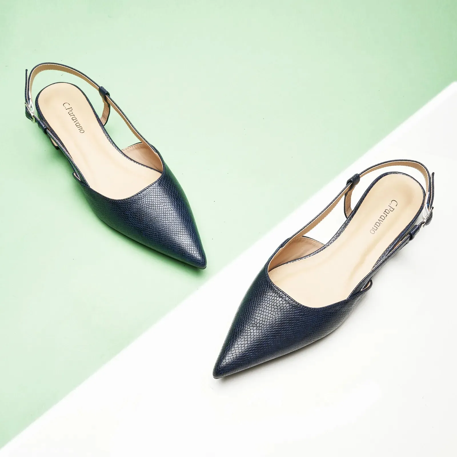 Sleek Prints Slingback Flats (Freya)