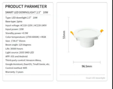 Smart APP Control Color Changing RGB Spotlights